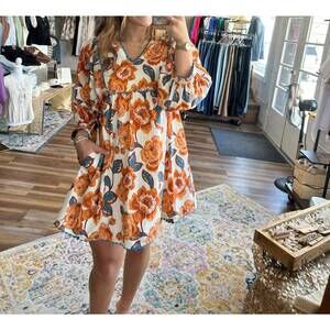 NEW ENTRO azalea sunset dress in amber